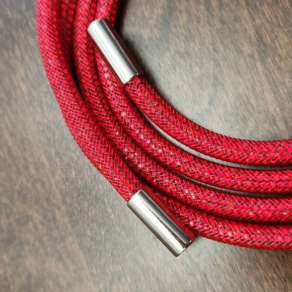 Rhinestone Drawstring Tube Ropes - Picture 3 of 11